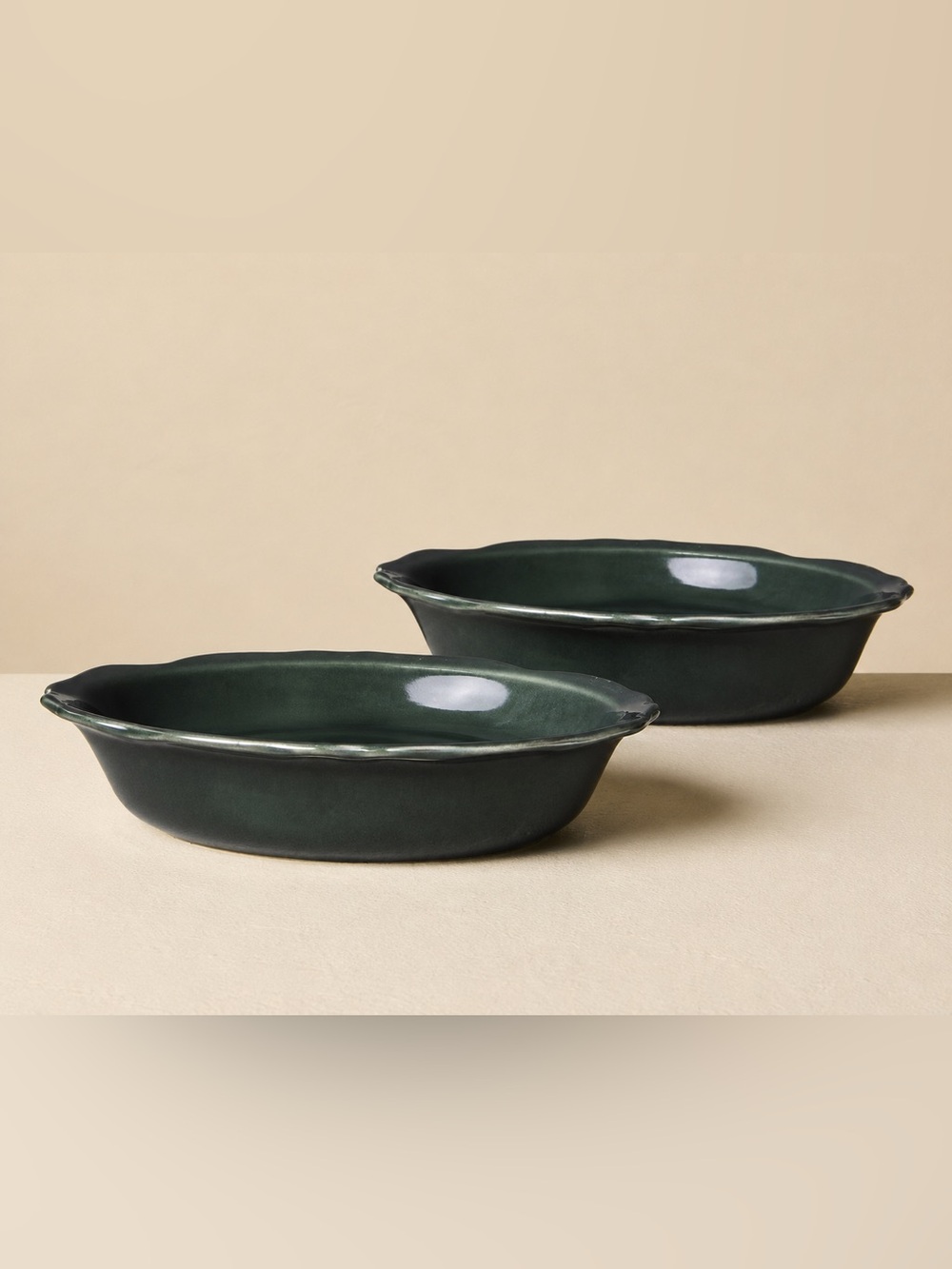 **Set of 2** Hearth & Hand With Magnolia Dark Green Holiday Christmas Pasta Bowl